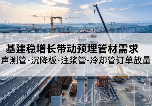 都兰基建稳增长带动预埋监测管材需求，声测管、沉降板、注浆管订单持续放量